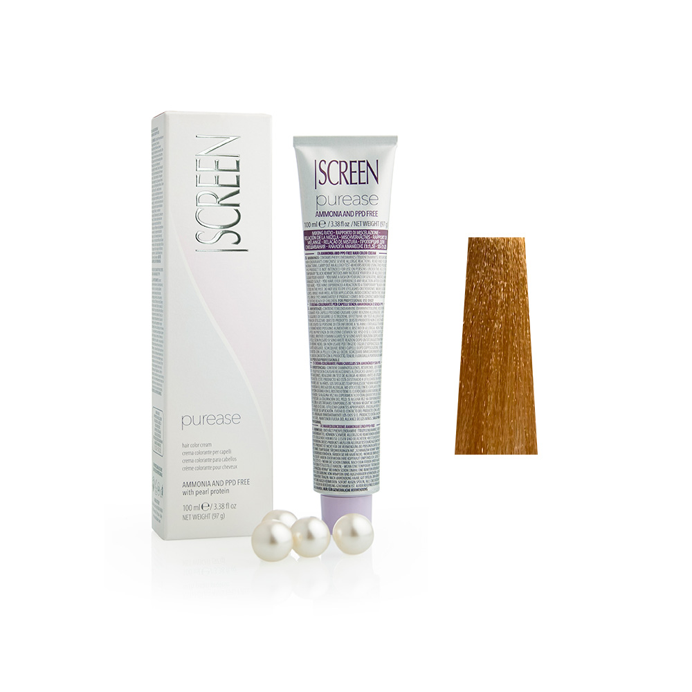 Крем-фарба без аміаку з протеїнами перлів SCREEN Purease 9D (9.3) Golden Extra Light Вlonde, 100 ml - 1